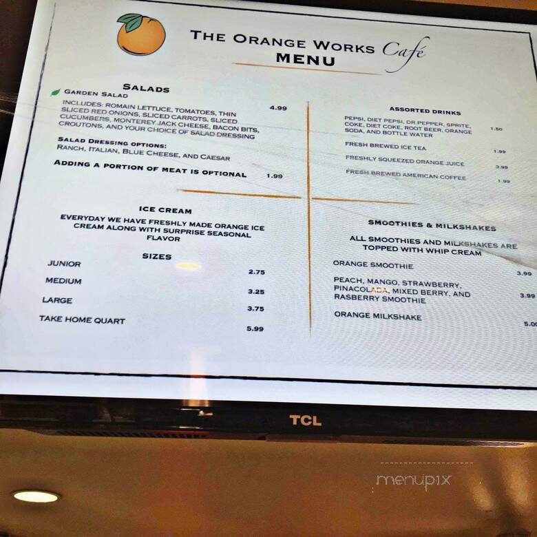 Orange Works - Visalia, CA menu_pic