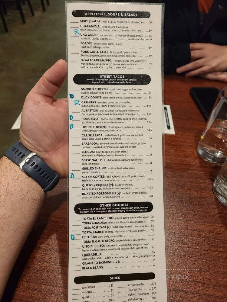 Uno Mas Taqueria - Fort Collins, CO menu_pic