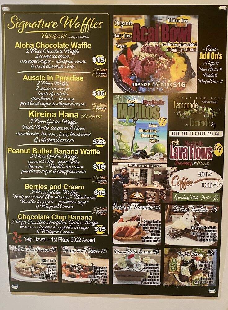 Waffle and Berry - Honolulu, HI menu_pic