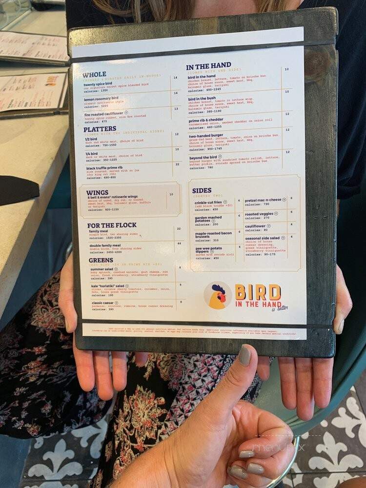 Bird in the Hand - West Palm Beach, FL menu_pic