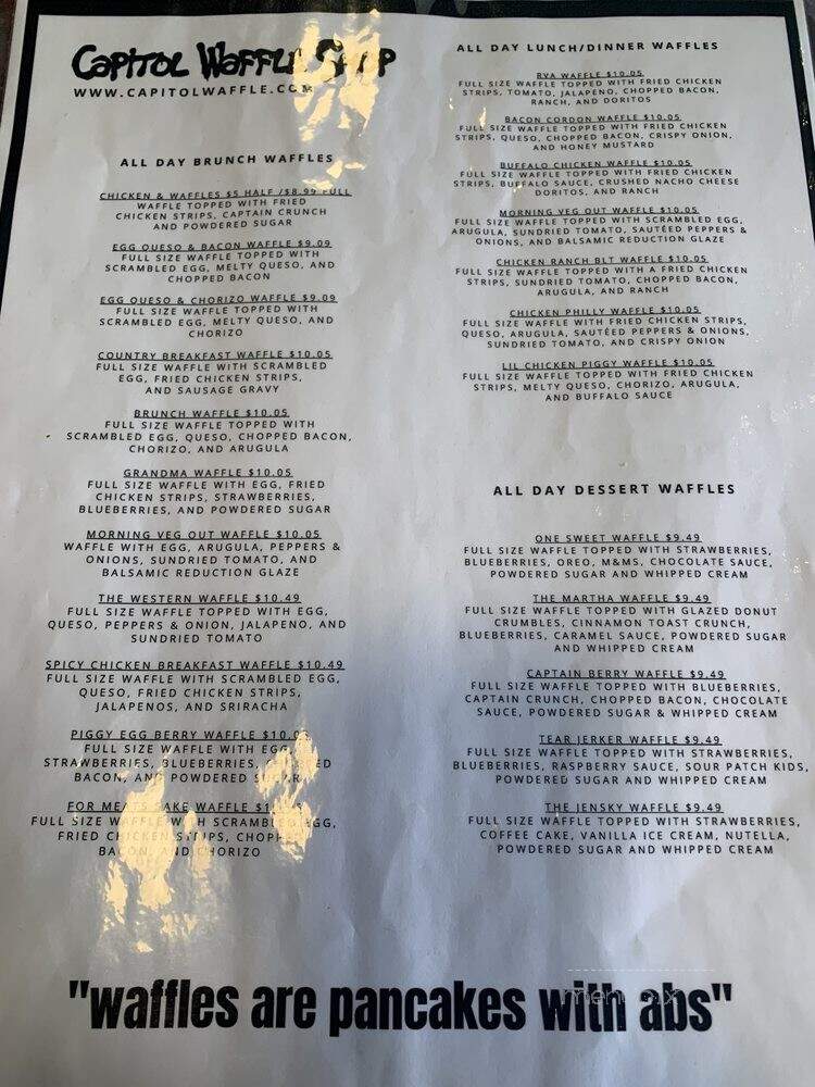 Campus Waffle - Richmond, VA menu_pic