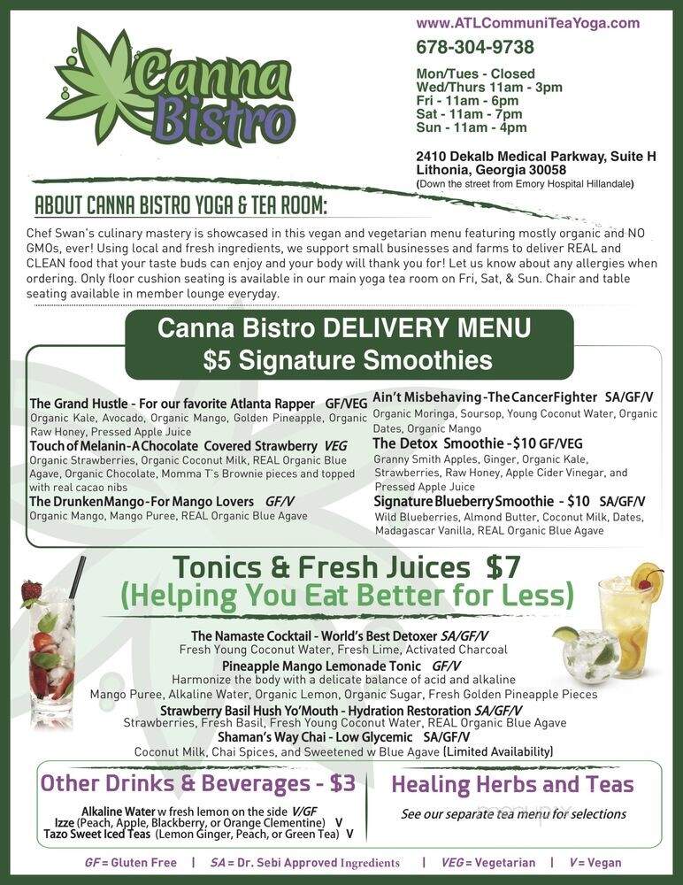 Canna Bistro Vegan Tea Room - Lithonia, GA