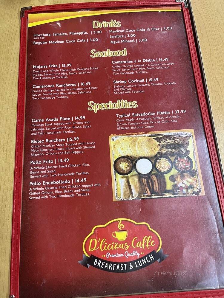 Dlicious Caffe - Reno, NV menu_pic