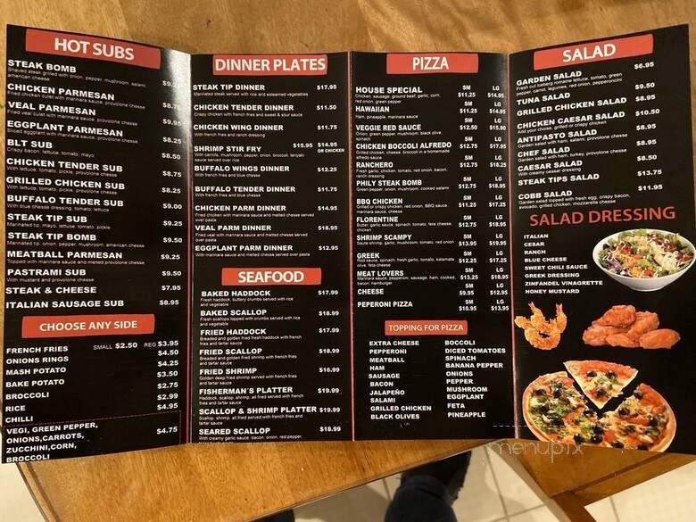 Franny Subs & Pasta - Salem, NH menu_pic
