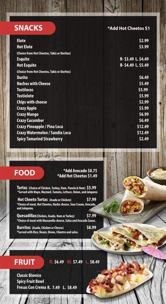 La Fresita - Norwalk, CA menu_pic