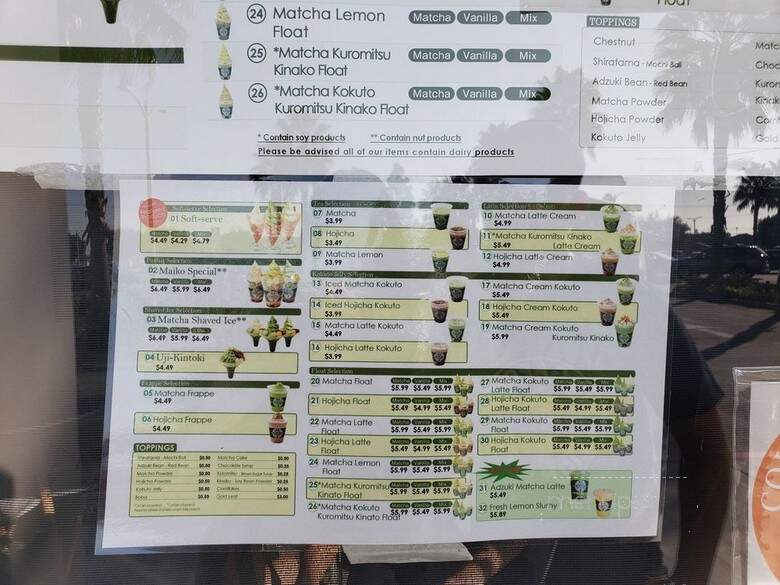 Matcha Cafe Maiko - Fountain Valley, CA menu_pic