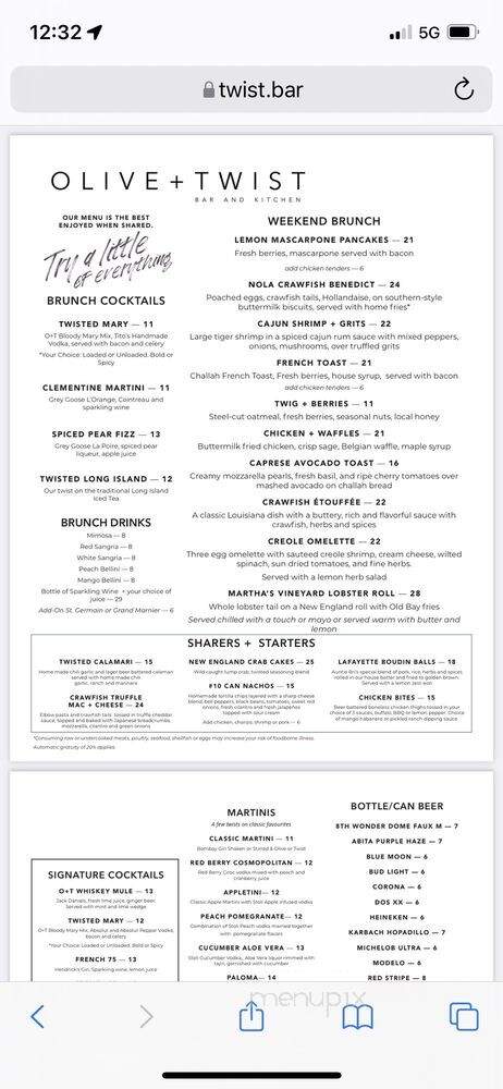 Olive & Twist - Houston, TX menu_pic