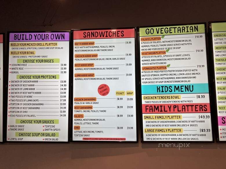 Pita Zone Mediterranean Grill - Doral, FL menu_pic