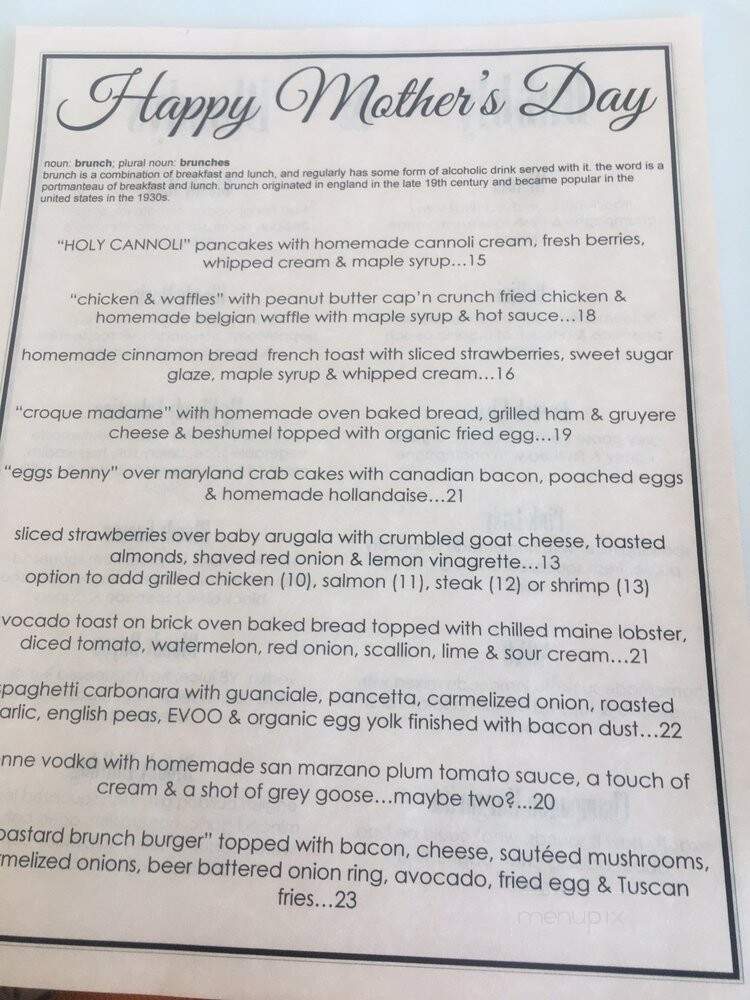 Tredici SOCIAL - Bronxville, NY menu_pic
