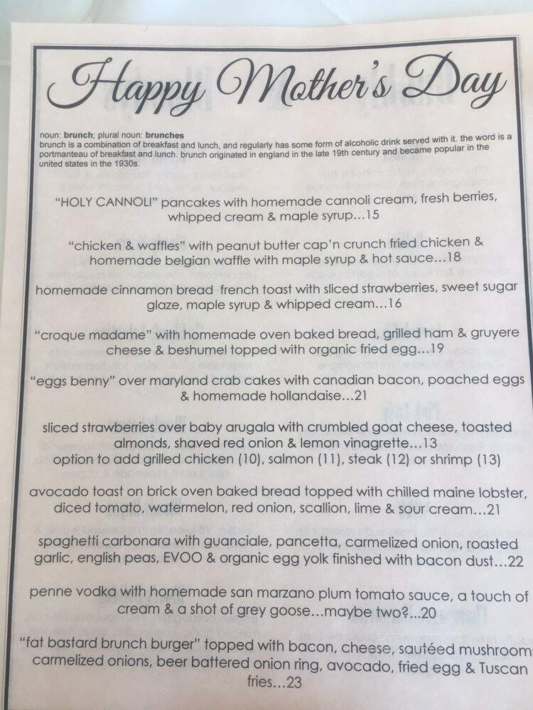 Tredici SOCIAL - Bronxville, NY menu_pic