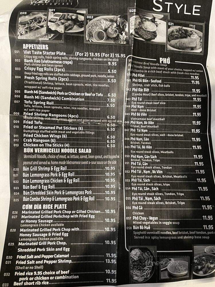 Viet Taste - Libertyville, IL menu_pic