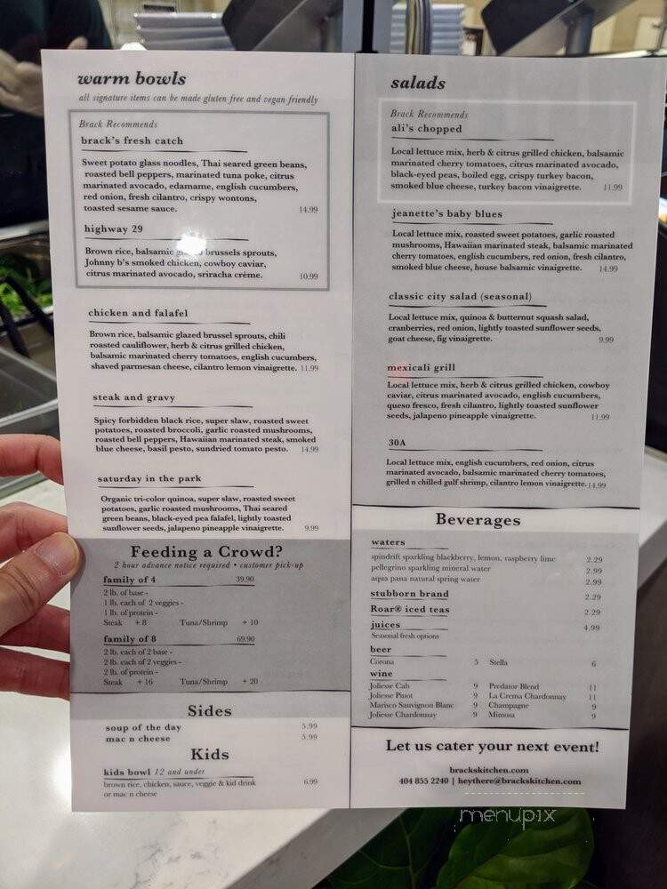 Brack's Kitchen - Atlanta, GA menu_pic