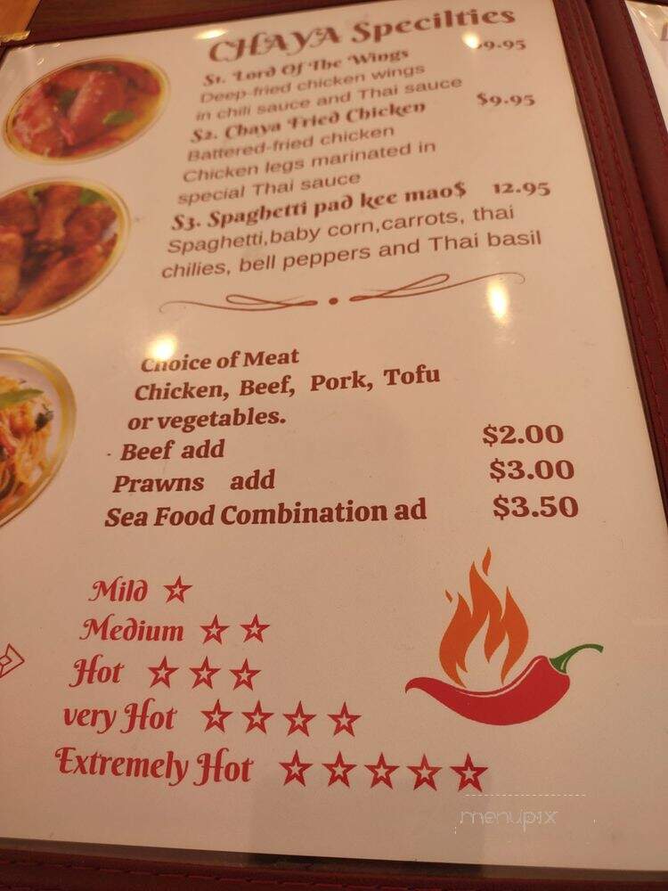 Chang Thai Express - Tacoma, WA menu_pic