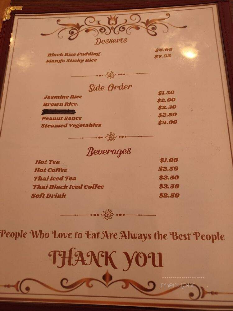 Chang Thai Express - Tacoma, WA menu_pic