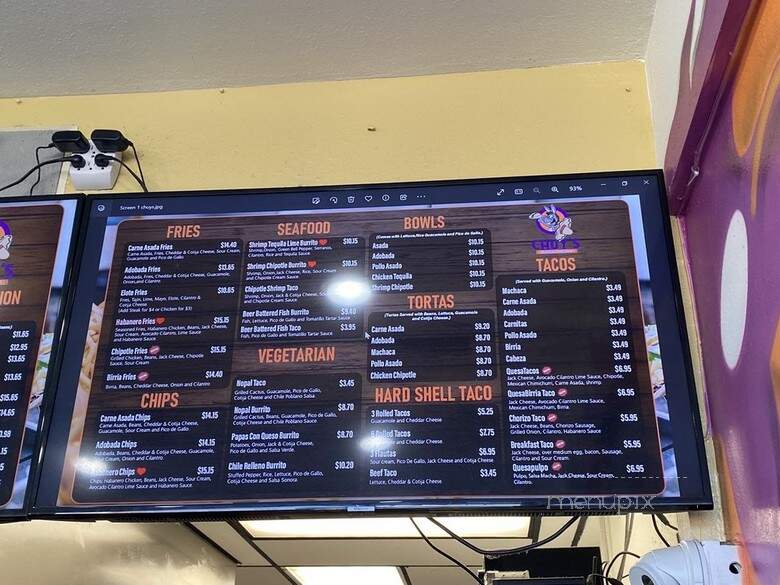Chuy's Taqueria y Burritos - El Cajon, CA menu_pic