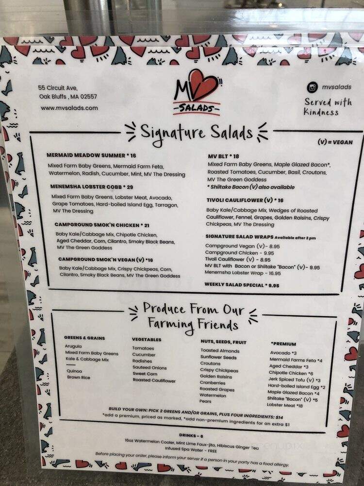 MV Salads - Oak Bluffs, MA menu_pic