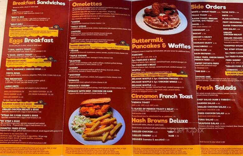 Omelette Cafe - Bluffton, SC menu_pic