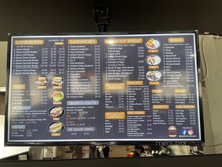 Queens Burgers - Tujunga, CA menu_pic