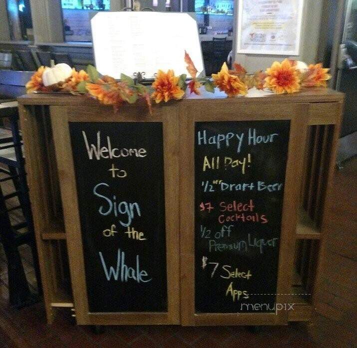 Sign of the Whale - San Diego, CA menu_pic