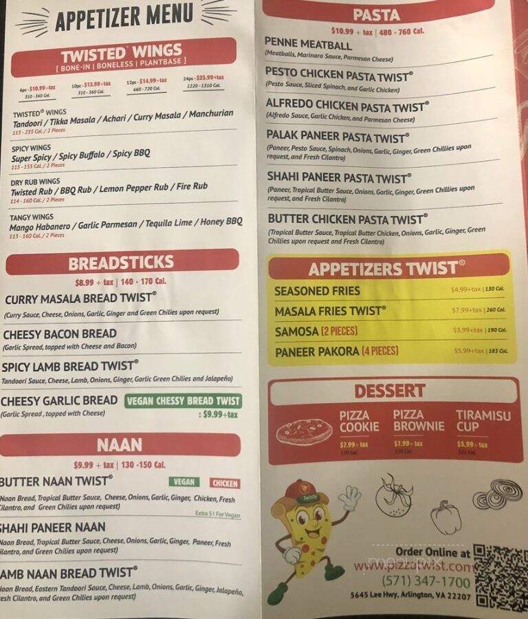 Chicago's Pizza With A Twist - Arlington, VA menu_pic