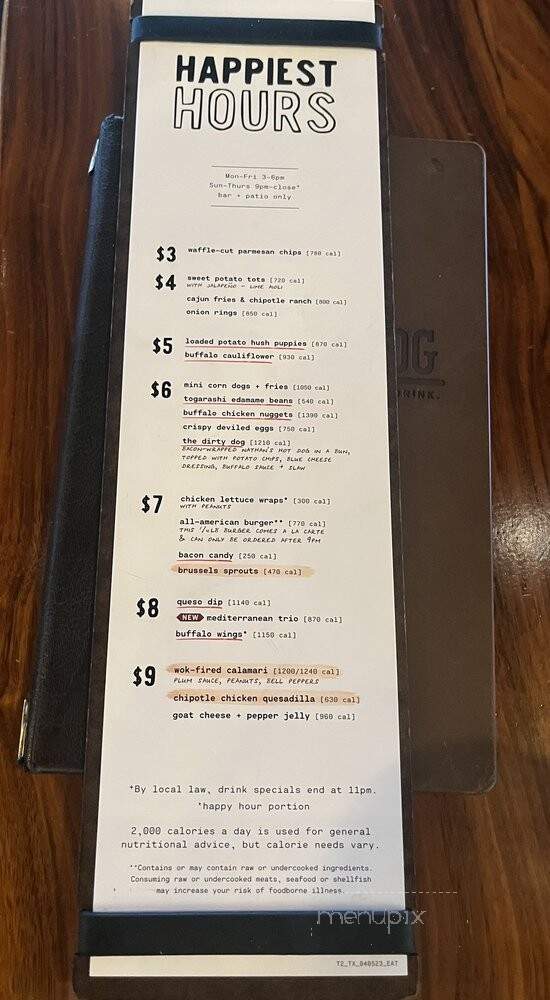 Lazy Dog - Allen, TX menu_pic