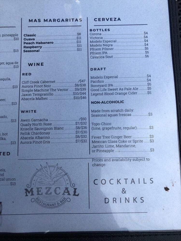 Mezcal Restaurant and Bar - Ashland, OR