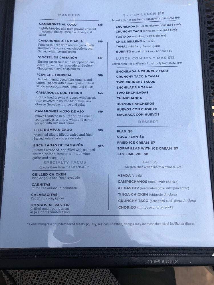 Mezcal Restaurant and Bar - Ashland, OR menu_pic