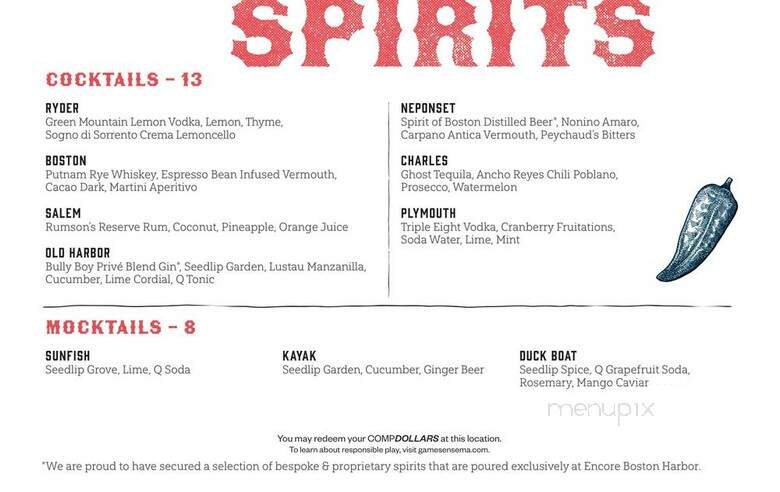 Waterfront - Everett, MA menu_pic