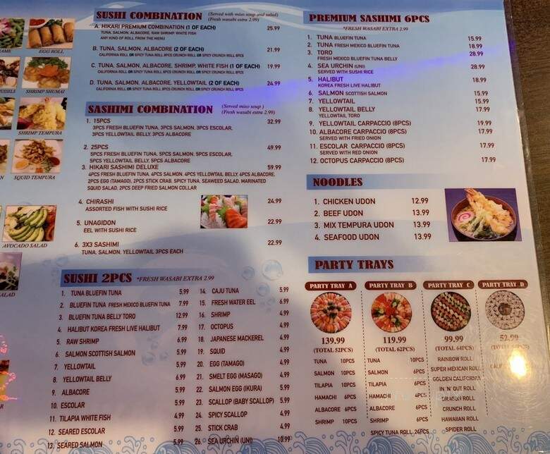 Hikari Sushi - West Hollywood, CA menu_pic