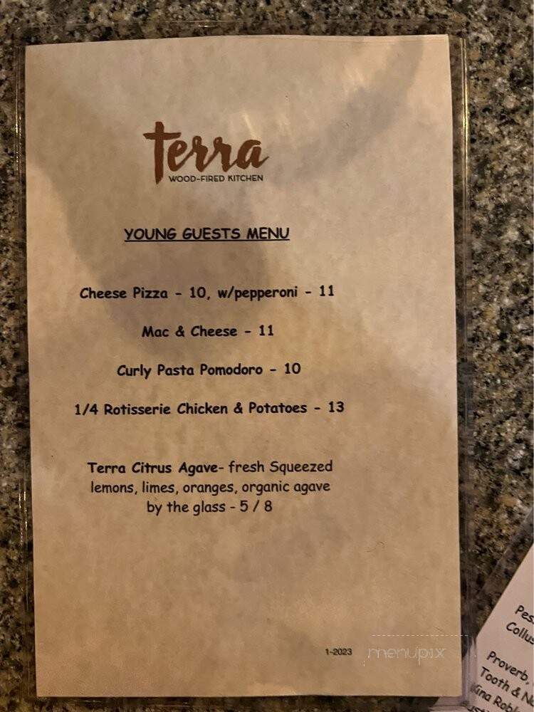 Terra Wood-Fired Kitchen - Yorba Linda, CA menu_pic