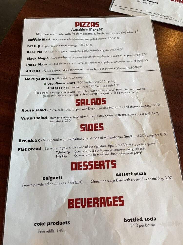 Vuduu Pizza - St. George, UT menu_pic