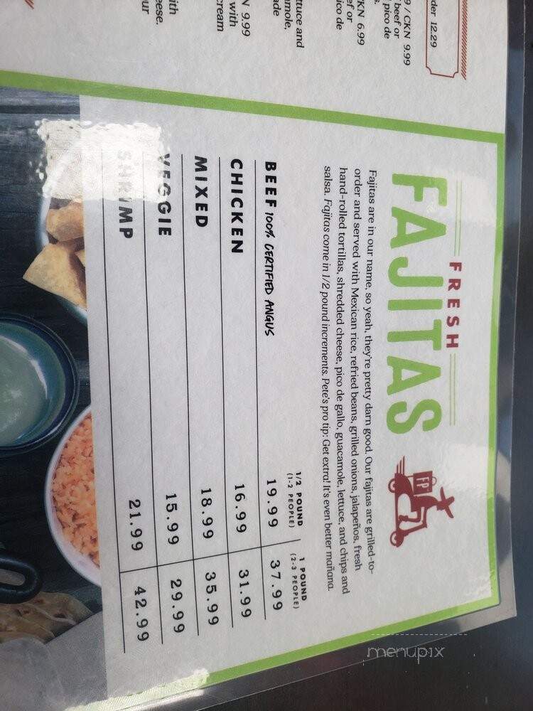 Fajita Pete's - Spring, TX menu_pic