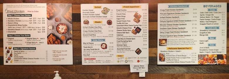 Pelicana Chicken - New York, NY menu_pic