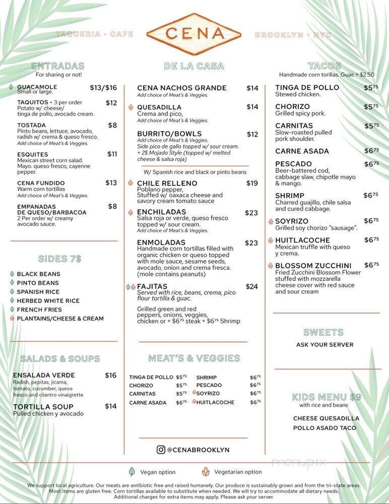 Cena Brooklyn - Brooklyn, NY menu_pic