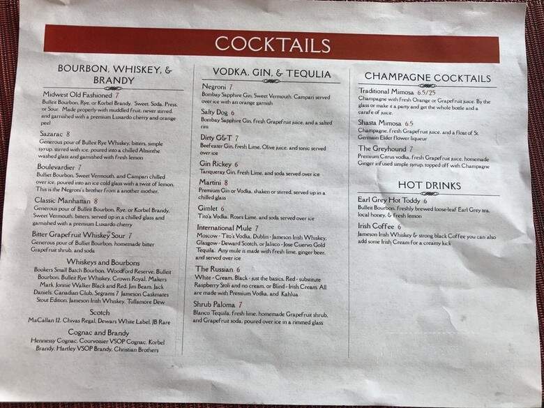 Mt Shasta - Michigamme Township, MI menu_pic