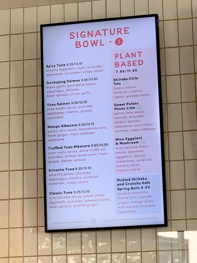Sweetfin Poke - San Diego, CA menu_pic