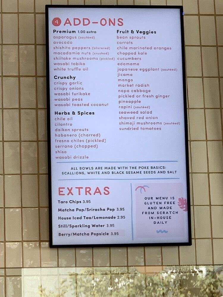 Sweetfin Poke - San Diego, CA menu_pic