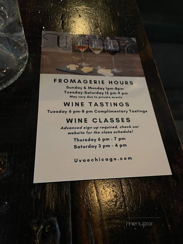 Uvae Kitchen & Wine Bar - Chicago, IL menu_pic