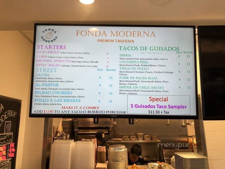 Fonda Moderna - Tustin, CA menu_pic