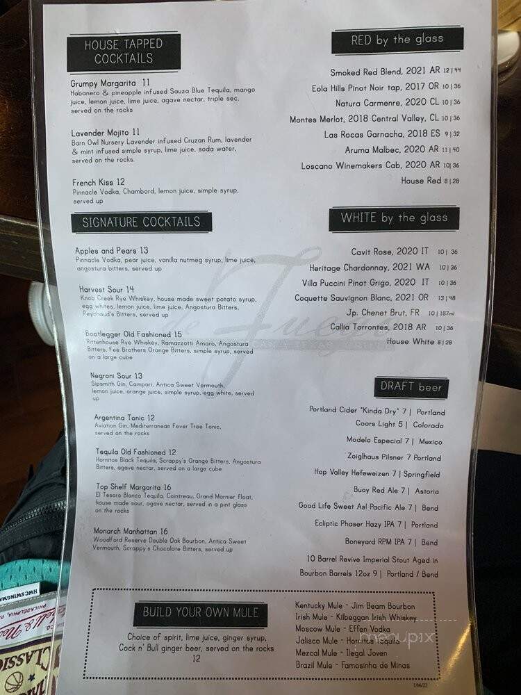 De Fuego - Clackamas, OR menu_pic
