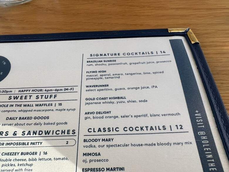 Hole in the Wall Murray Hill - New York, NY menu_pic
