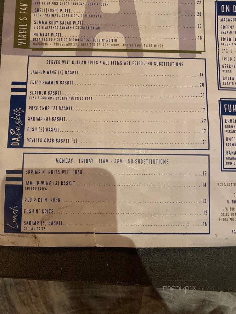 Virgils Gullah Kitchen & Bar - College Park, GA menu_pic