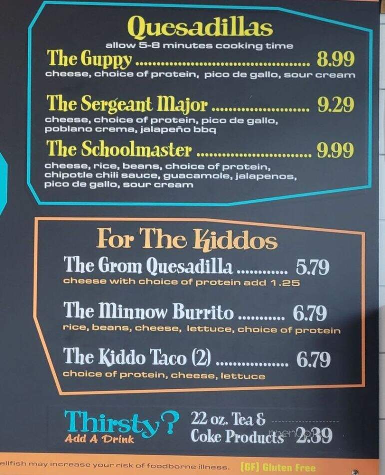 Burrito Shak - Swansboro, NC menu_pic