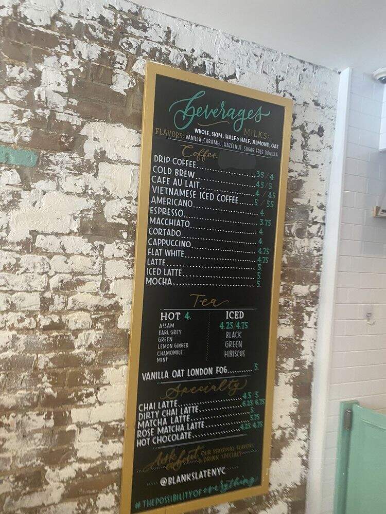 Blank Slate - New York, NY menu_pic