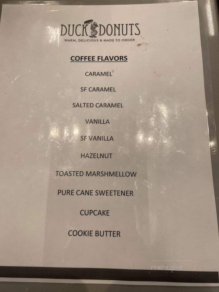 Duck Donuts - Myrtle Beach, SC menu_pic