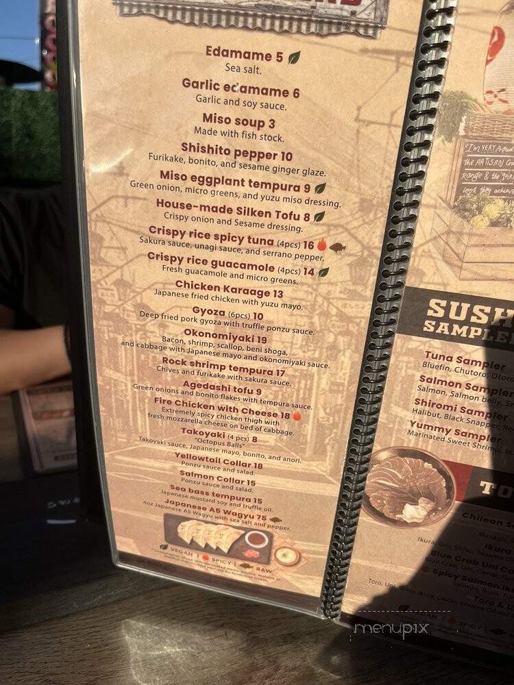 Izakaya Tora - West Hollywood, CA menu_pic