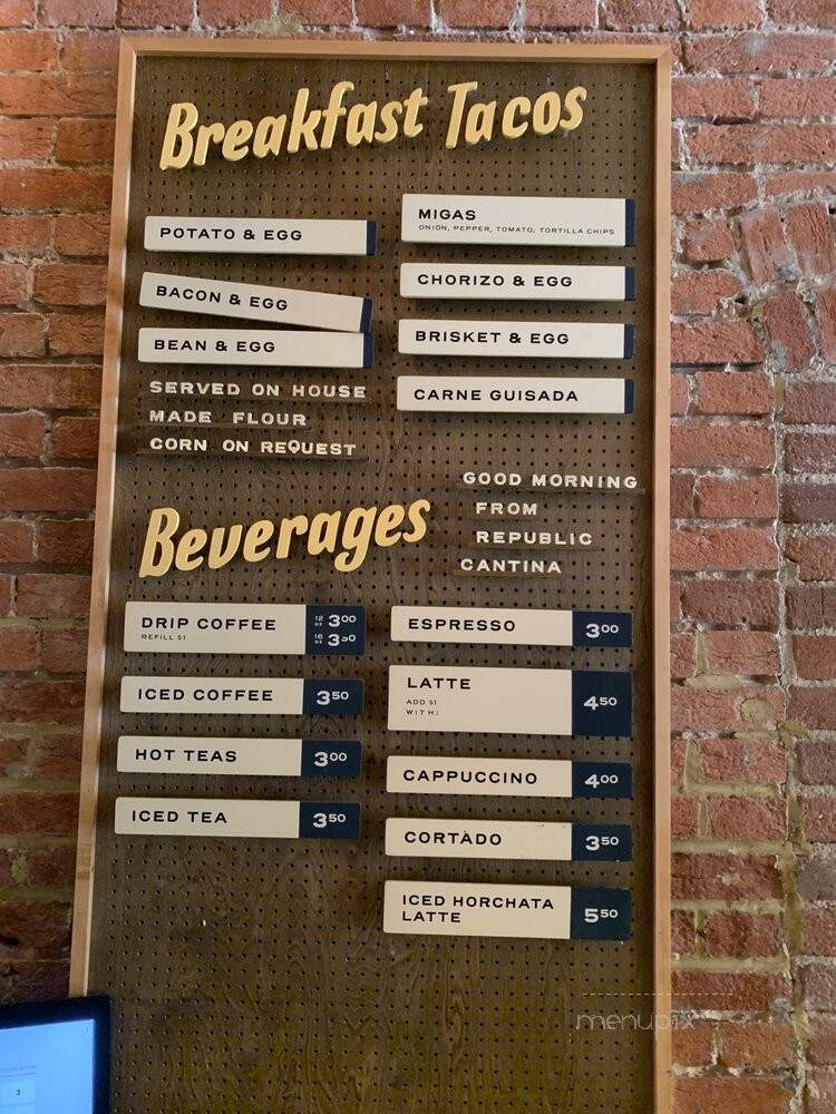 Republic Cantina - Washington, DC menu_pic