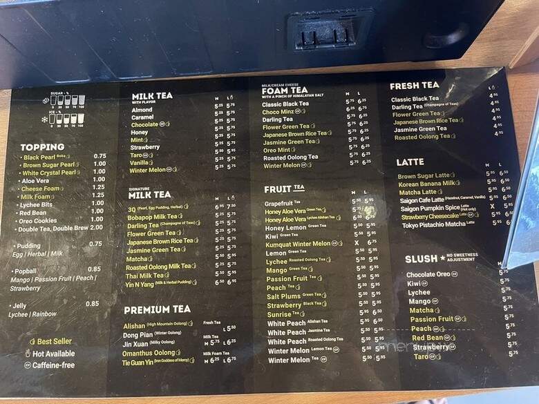BoBaPOP Tea Bar - San Gabriel, CA menu_pic