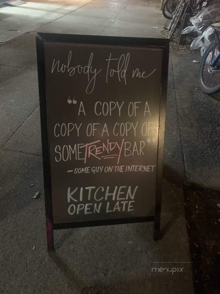 Nobody Told Me - New York, NY menu_pic