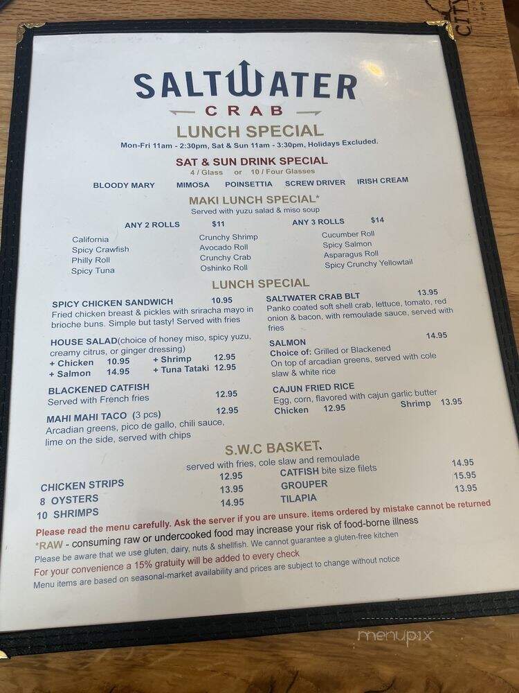 Saltwater Crab - Memphis, TN menu_pic